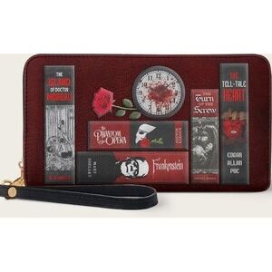 The Crimson Codex Wallet Horror Goth Halloween New NWT Grunge Emo Excellent